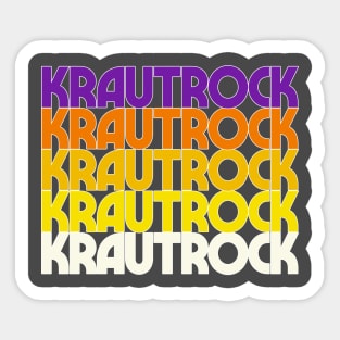 Krautrock - Retro Styled Typography Music Design Sticker